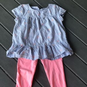 Carter’s 🍒 Sear-sucker peplum rainbow set